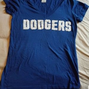 Pink dodgers bling top